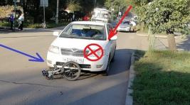 В Черногорске под машину угодил юный велосипедист