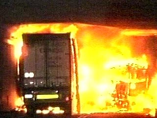 В Хакасии водитель грузовика сгорел заживо  