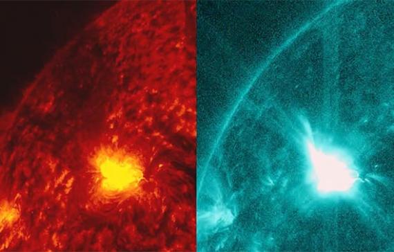 Новая мощнейшая вспышка произошла на Солнце минувшей ночью