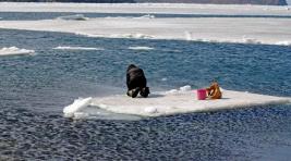 В Хакасии спасен от смерти рыбак с оторвавшейся от берега льдины