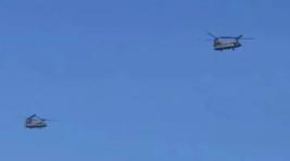 В небе над Артемовском замечены вертолеты Boeing CH-47 Chinook