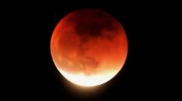 В последний день января жители Хакасии наблюдали за красной Луной