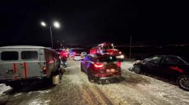 На трассе «Дон» из-за снегопада столкнулись почти 120 автомобилей