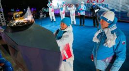 Студенты техникума стали участниками абаканского этапа Эстафеты огня Зимней универсиады