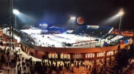 На стадионе «Саяны» в столице Хакасии заливают каток