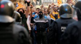 В Барселоне прошли протесты сторонников независимости Каталонии