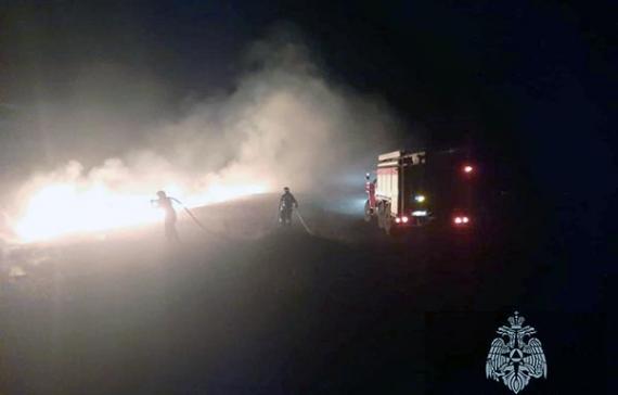 В Хакасии ликвидирован первый в этом сезоне степной пал