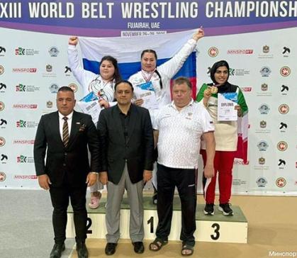 Татьяна Зырянова завоевала мировое золото по борьбе на поясах в ОАЭ