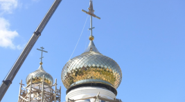В столице Хакасии сегодня установят купола на Благовещенском храме