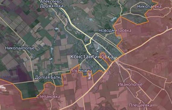 Российская армия контролирует все дороги в Константиновку