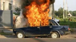 В Хакасии сгорел автомобиль