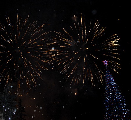 В Хакасии торжественно открылась главная новогодняя елка республики
