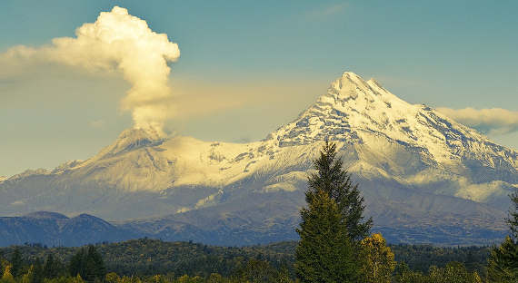 Вулкан Шивелуч выбросил облако пепла высотой в 12 км
