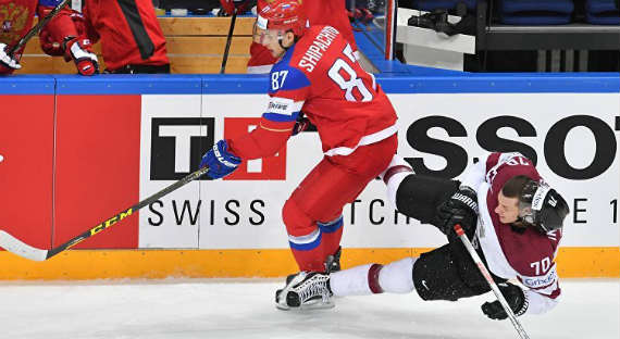 Сборная России обыграла Латвию на чемпионате мира по хоккею