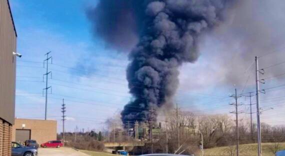 В Огайо произошел пожар на металлургическом заводе