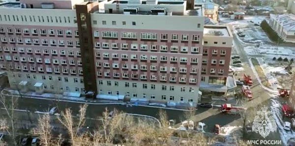 Замыкание кипятильника привело к пожару в больнице Абакана