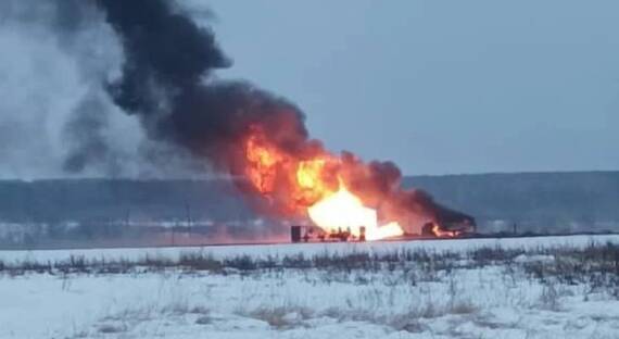 В Чувашии произошел пожар на газопроводе Уренгой-Помары-Ужгород
