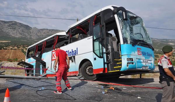 Сегодня в Турции произошла авария с участием автобуса