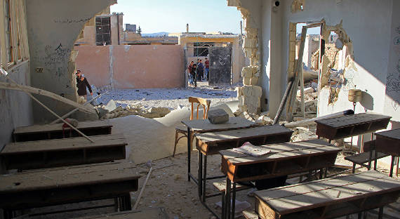 Минобороны РФ: фото разрушенной школы в Идлибе - подделка
