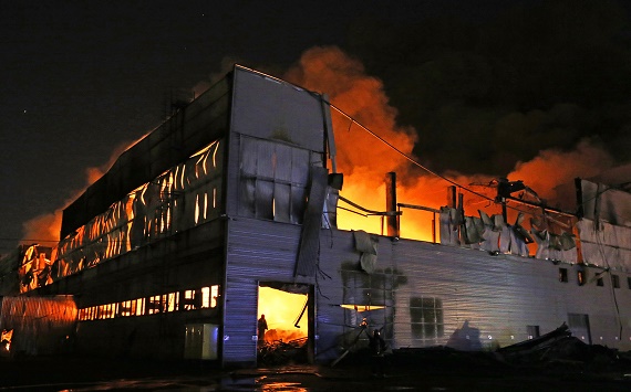 В Черногорске произошел пожар на предприятии