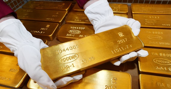Золотой запас России вырос до рекорда