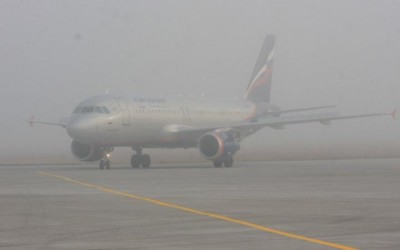 Над Хакасией навис туман: аэропорт "Абакан" не принимает самолеты