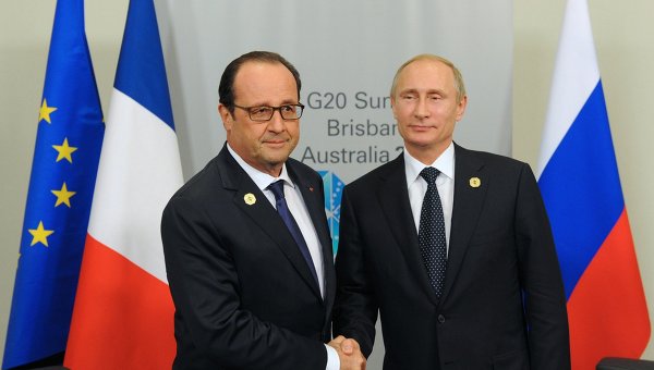 Путин и Олланд договорились о координации действий в Сирии