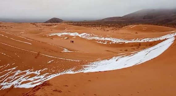 В Сахаре вновь выпал снег   