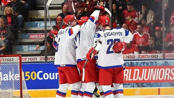 Российские хоккеисты разгромили Латвию на молодежном ЧМ в Канаде