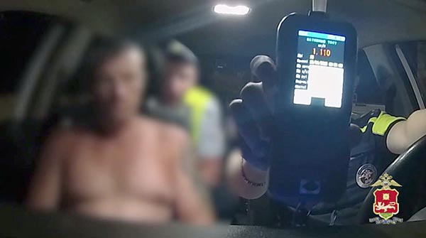 Пьяный бесправник отправлися под арест на 10 суток