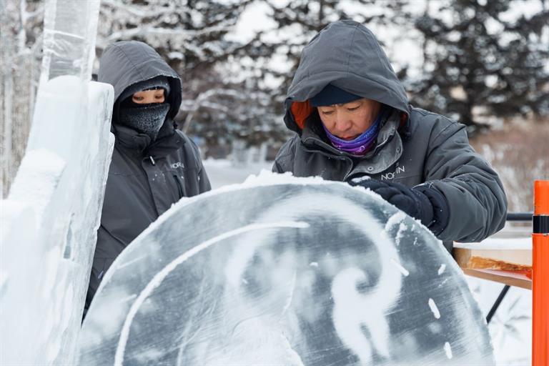 В Красноярске завершается фестиваль ледовых скульптур Волшебный лед Сибири