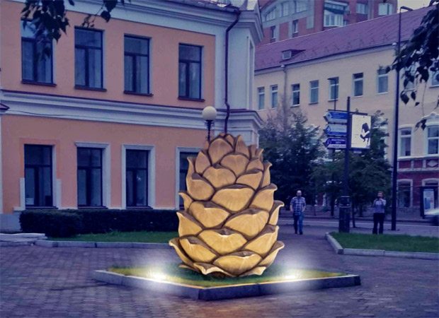 В Красноярске появятся гигантские кедровые шишки