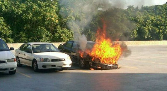 В Хакасии на выходных сгорело две машины