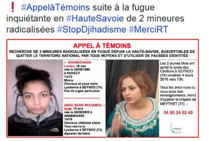 Во Франции две школьницы сбежали к террористам ДАИШ