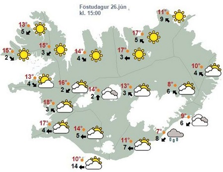 Исландцы попросили ведущего прогноза погоды не заслонять часть страны