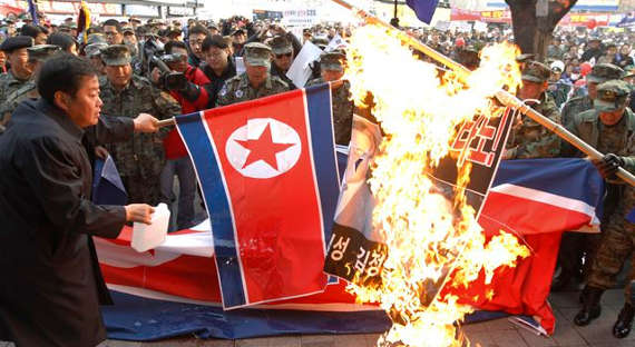 В Сеуле прошли протесты против участия КНДР в Олимпиаде