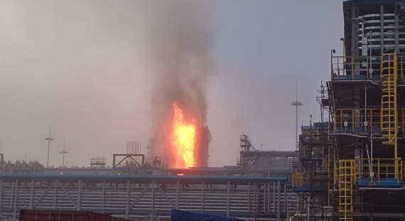 На Амурском газоперерабатывающем районе прогремел взрыв