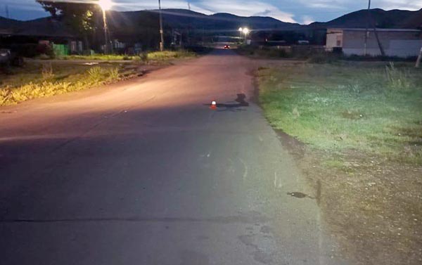 Мотоциклист без шлема получил травмы при падении