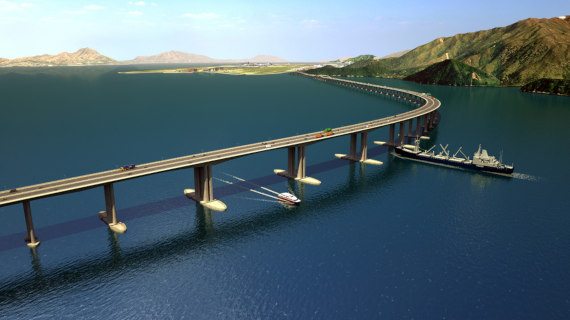 В Китае построен 55-километровый морской мост
