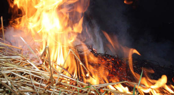 В Хакасии в пожаре сгинули более девяти тонн сена