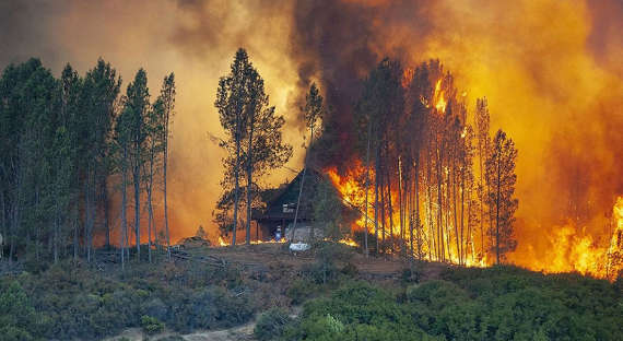 Над Красноярском установился смог из-за лесных пожаров