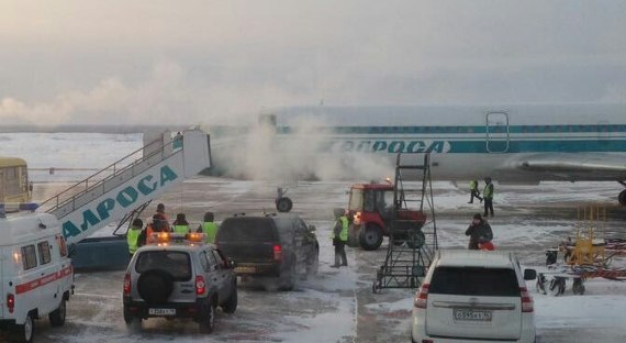 В Якутии вынужденно приземлился Ту-154 из-за проблем с двигателем