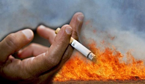 В Хакасии из-за непотушенной сигареты загорелся частный дом