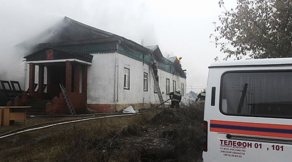 В Омской области пожар случился в православном храме