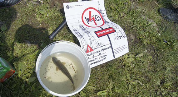 Жители Хакасии, рыбача под ЛЭП, подвергают себя опасности