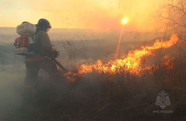 В Хакасии резко возросло число ландшафтных пожаров