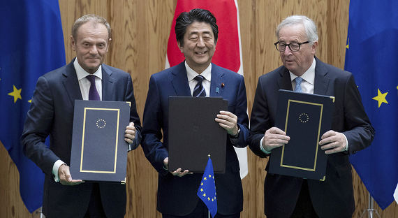 Япония и Евросоюз создали зону свободной торговли