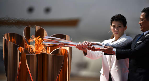 В Японии приостановили эстафету олимпийского огня