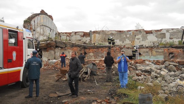 В Новосибирске обрушилось здание мясокомбината