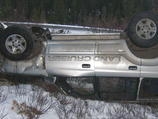 На "трассе смерти" в Хакасии погиб  водитель  Тойоты Ленд Крузер Прадо (фото)